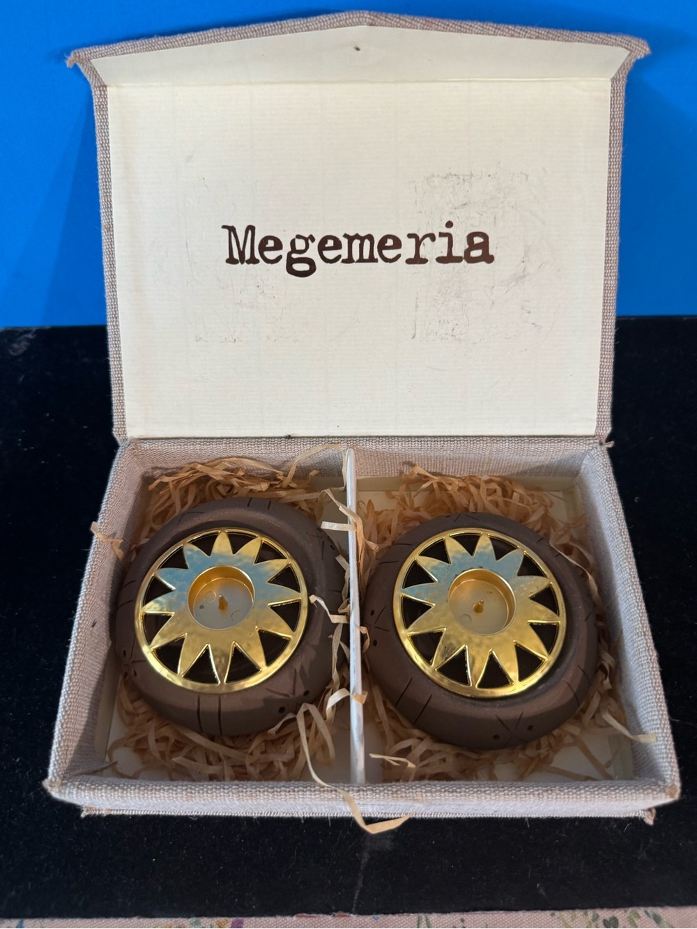 Vintage Megemeria Set Unique Candle Holders Decor Pottery Jewish Folk Art Israel